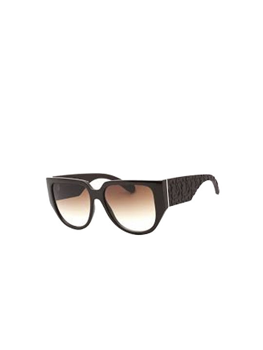 Salvatore Ferragamo Sonnenbrillen mit Schwarz Rahmen und Braun Verlaufsfarbe Linse SF1088SE 208