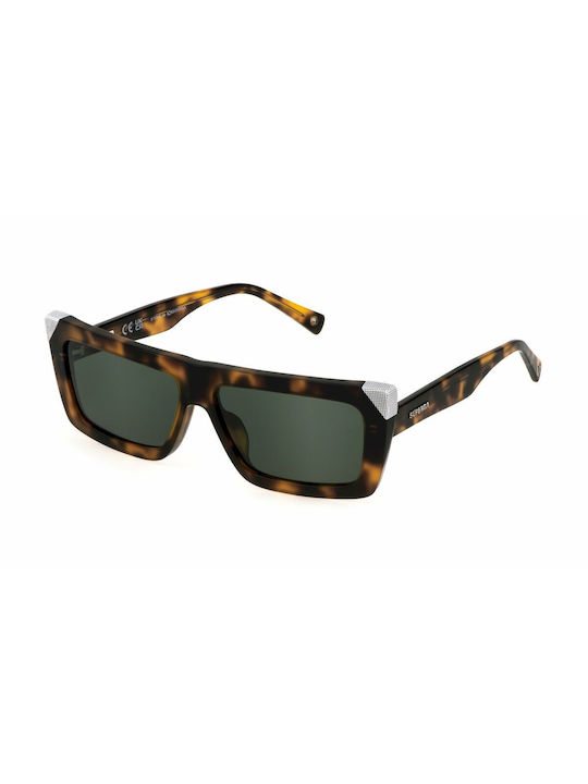 Sting Sonnenbrillen mit Braun Schildkröte Rahmen und Grün Linse SST494 0741
