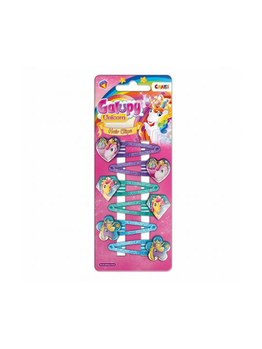 Craze Kinder Haarspangen Set mit Haarspangen Einhorn 6 Stück