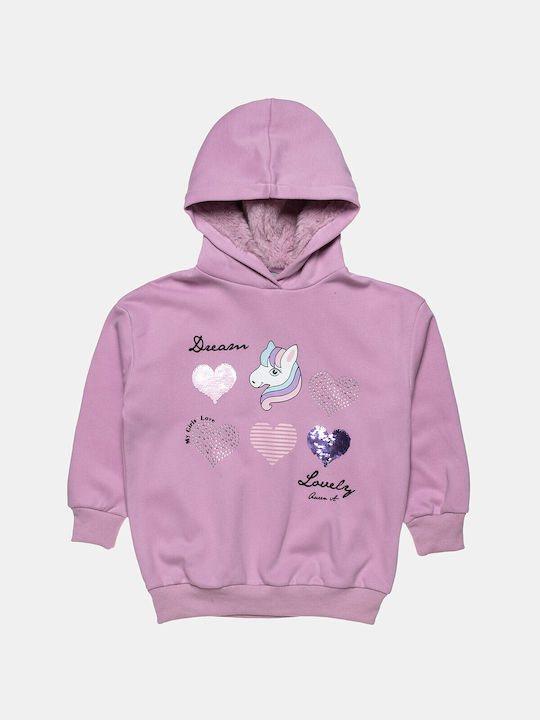 Alouette Kids Sweatshirt with Hood Lilac