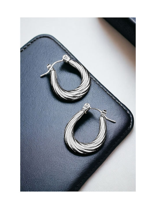 Earrings Hoops made of Steel