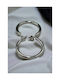 Steel Silver Thick Hoop Earrings