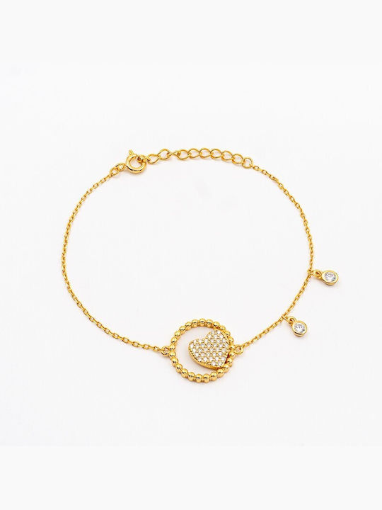 Chain Bracelet with "Heart-Wreath" Motif