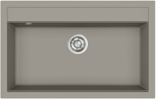 Quadro SQQ103 Drop-In Küchenspüle aus Flüssiger Granit M79xB51cm Zement