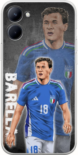 Euro 2024 Nicolo Barella Realme C33 Transparent Silicone Flexible TPU Mobile Phone Case