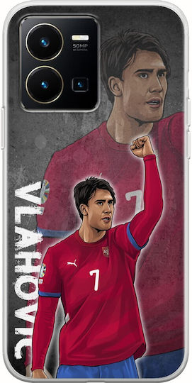 Euro 2024 Dusan Vlahovic Vivo Y35 Carcasa flexibilă din silicon transparent TPU