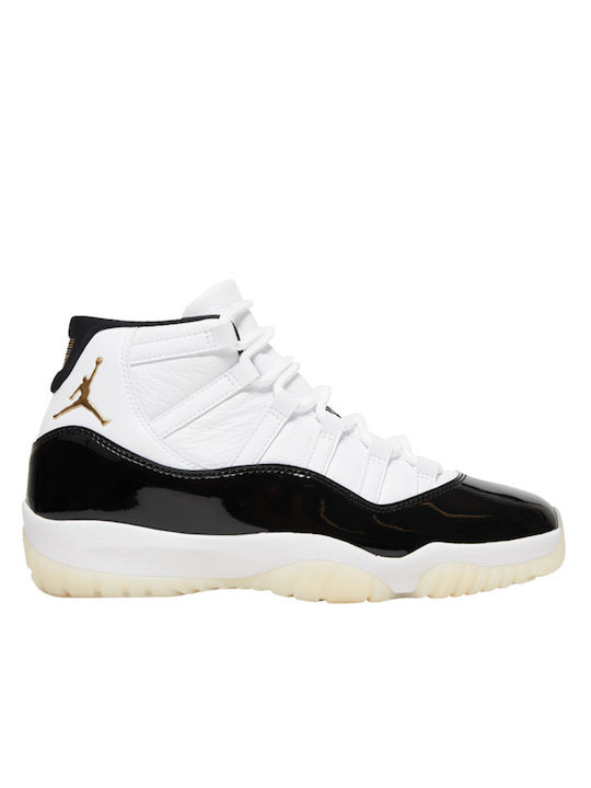 Air  11 Retro Herren Stiefel Black / White / Metallic Gold