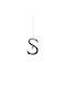 100151-s Alphabet Modern Pendant Ceiling Light Single Light 1xe27 Black Metal Figure S F38 X H38cm