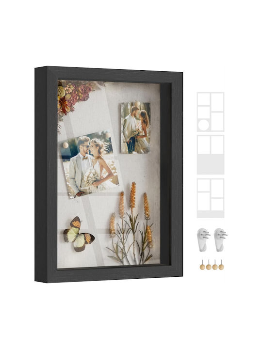 Songmics Wall Frame Wooden 36.5cmx26cm with Black Frame