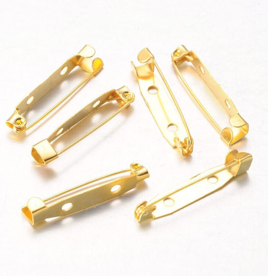 Metallic Jewelry Material Gold 3x0.5cm. Set 50pcs