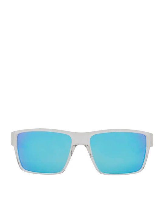 Red Bull Spect Unisex Sunglasses with Transparent Plastic Frame and Turquoise Mirror Lens CHASE-003
