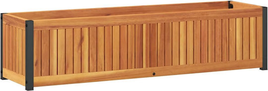 vidaXL Ζαρντινιέρα Μεταλλική Καφέ 110x30x27.5εκ.