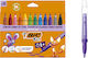 BIC Kids Comfort Grip Μαρκαδόροι Ζωγραφικής Χονδροί, Πλενόμενοι Σετ 12 χρώματα