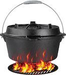 Castron Dutch Oven pentru grătar, capacitate 40l, construcție din fontă, 4l