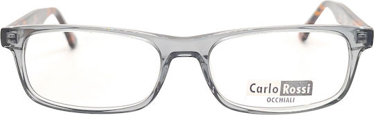 Carlo Rossi Männer Acetat Brillengestell Grau PL.17223-C5