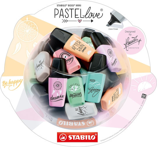Stabilo Boss Mini Pastellove Textmarker 5mm Pastellove 2.0 50Stück