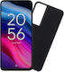 Volte-Tel Back Cover Σιλικόνης με Λουράκι Μαύρο (TCL 505)