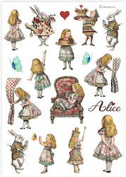 Stamperia A4 Alice Ριζόχαρτο Decoupage