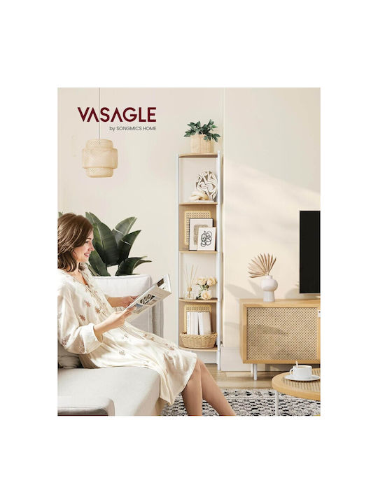 Eckbibliothek Oak Beige 31.9x31.9x156.4cm