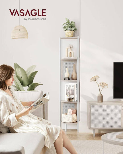 Eckbibliothek Oatmeal Beige 31.9x31.9x156.4cm