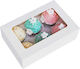 White Box 6 Cupcakes Muffins Window