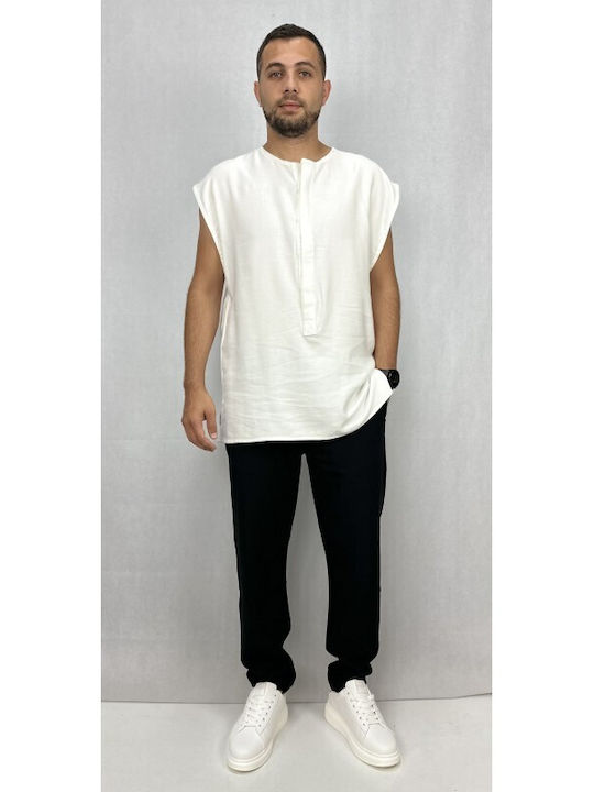 Stefan Fashion Men's Short Sleeve T-shirt Ecru