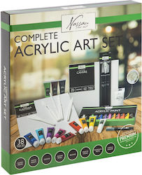 Nassau Fine Art Colouring Set in Case 38 Pieces