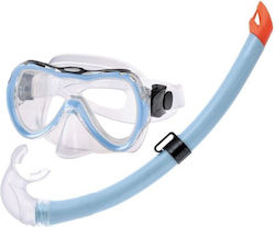 Bluewave Μάσκα Θαλάσσης Σιλικόνης με Αναπνευστήρα Samy σε Διάφανο χρώμα