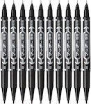 Permanent Markers Black 10pcs