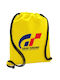 Gran Turismo Backpack Bag Gymbag Yellow Pocket 40x48cm & Thick Cords