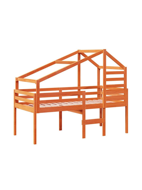 Pat pentru Copii Loft Bed Single Maro pentru Sa...
