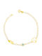 Savvas Design Kids Bracelet from Gold 9K with Evil Eye