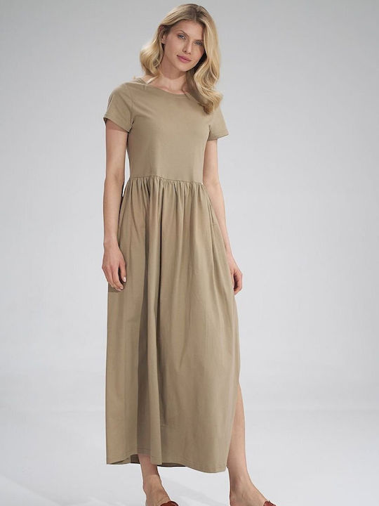 Figl Sommer Maxi Kleid Beige