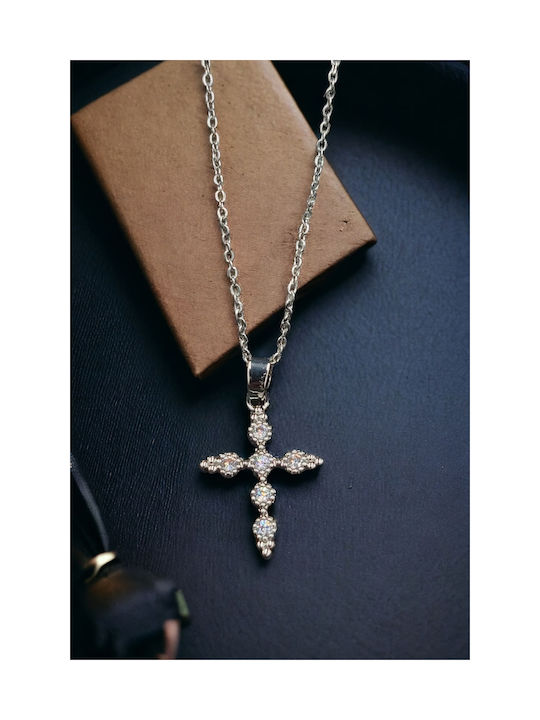 Women's Cross from Steel with Chain