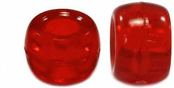 Acrylic Craft Beads Red 100pcs 9mm
