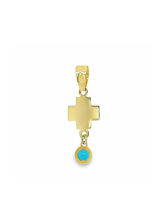 Xryseio Damen Gold Kreuz 14K