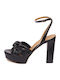 Din piele Sandale Negre