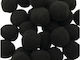 Pom Pom Handwerk Schwarz mit Durchmesser 20mm Set 50Stück