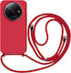 Orso Liquid Back Cover Metallic with Strap Red (Redmi A3)