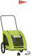 vidaXL Dog Carrying Green Bicycle Trailer for 45kg Pets L124.5xW66xH63.5cm