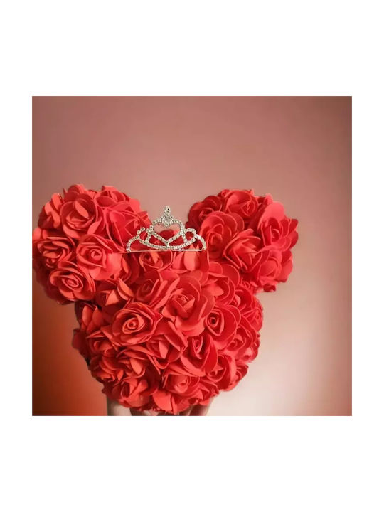 Teddybär aus künstlichen Rosen 25cm (Verschiedene Designs)