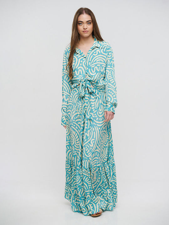 Ble Resort Collection Fustă Maxi Turquoise