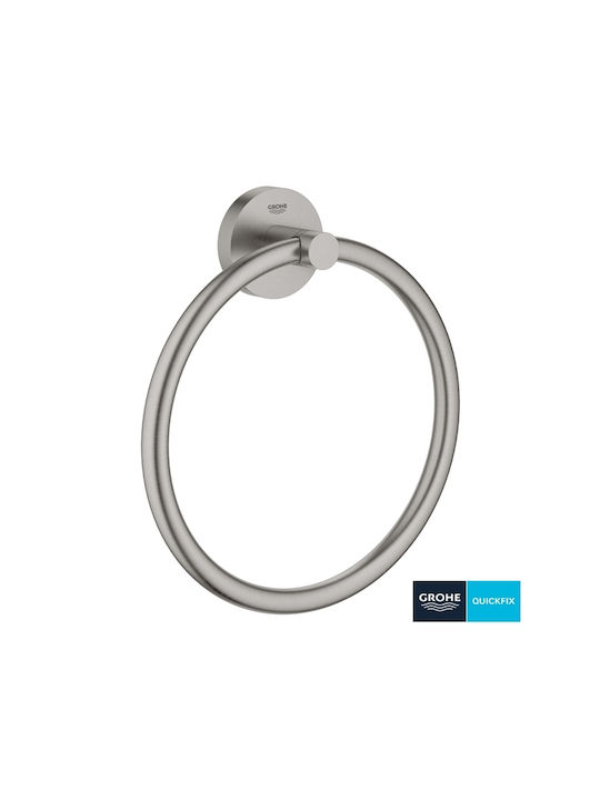 Grohe Single Wall-Mounted Bathroom Ring Inox Gray