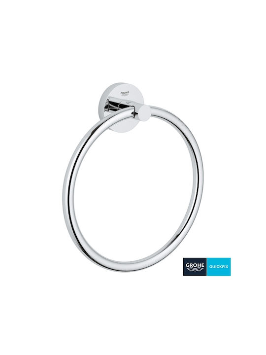 Grohe Single Wall-Mounted Bathroom Ring Silver