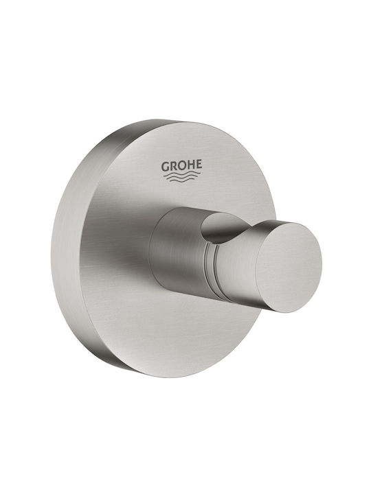 Grohe Άγκιστρο Μπάνιου Μονό με Βίδες Inox Γκρι