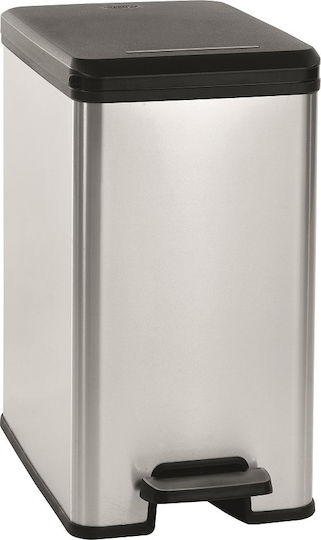 Kadax Bin Slim Bin Κάδος Απορριμμάτων Πλαστικός Ασημί 25lt