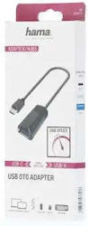 Hama Usb-c адаптер Мъжки Usb 3.2 Gen 1 Женски 5Gbit/s 0.15 M Черен