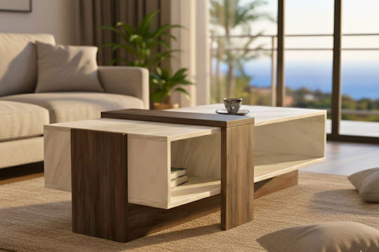 Masa De Cafea Centrală Rectangulară Andora Din Lemn Maro L118xL69xÎ48cm
