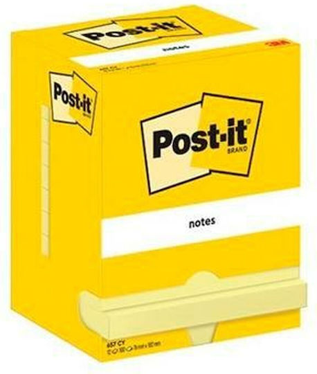 Post-it Sticky Note Pads in Cube Yellow 7.6x10.2pcs Set of 12pcs