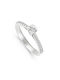 Antwnakakis Single Stone from White Gold 14K